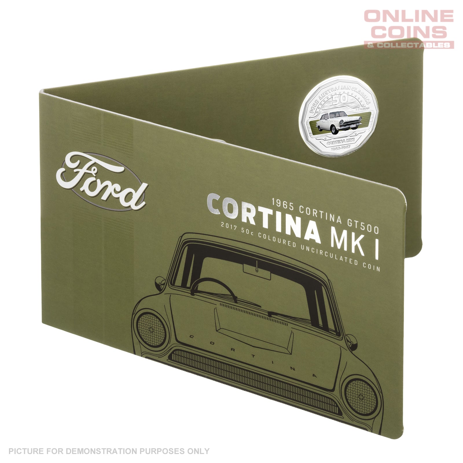 2017 Royal Australian Mint Ford Classics 50c Coin In Card - Cortina MK I